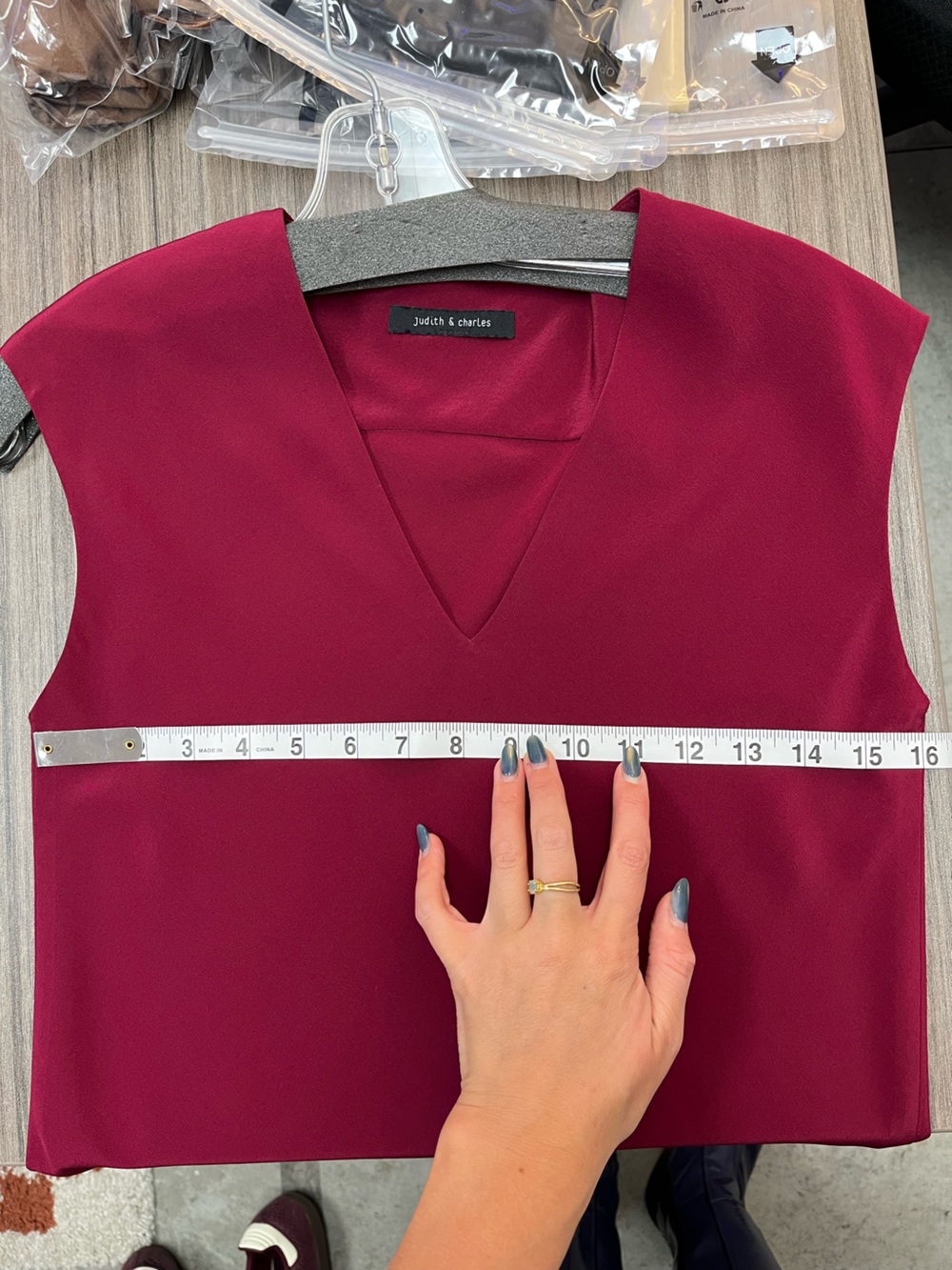 Judith & Charles Raspberry Silk Top - Picture 4 of 5
